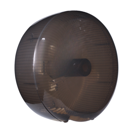 Toilet Paper Dispenser, Round Roll, Black/Transparent